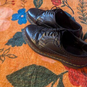 3989 Yellow Stitch Smooth Leather Brogue Shoes Size 9